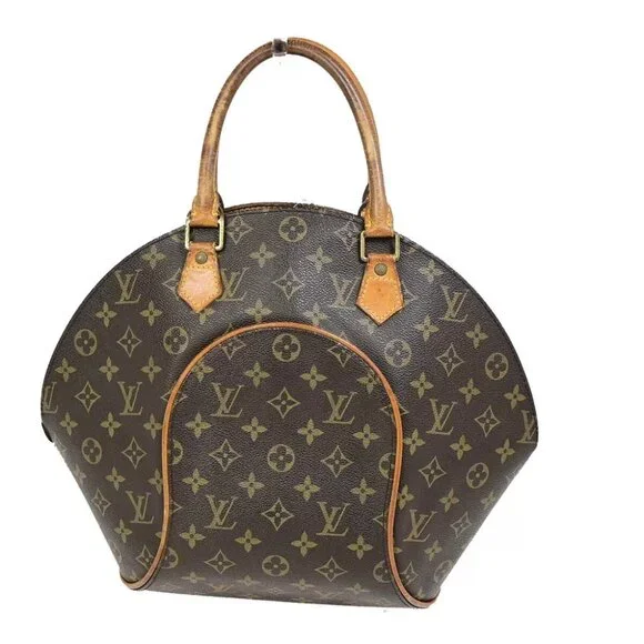 AUTHENTICITY GUARANTEED LOUIS VUITTON LV Logo Ellipse MM Hand Bag Monogram - Picture 3 of 16